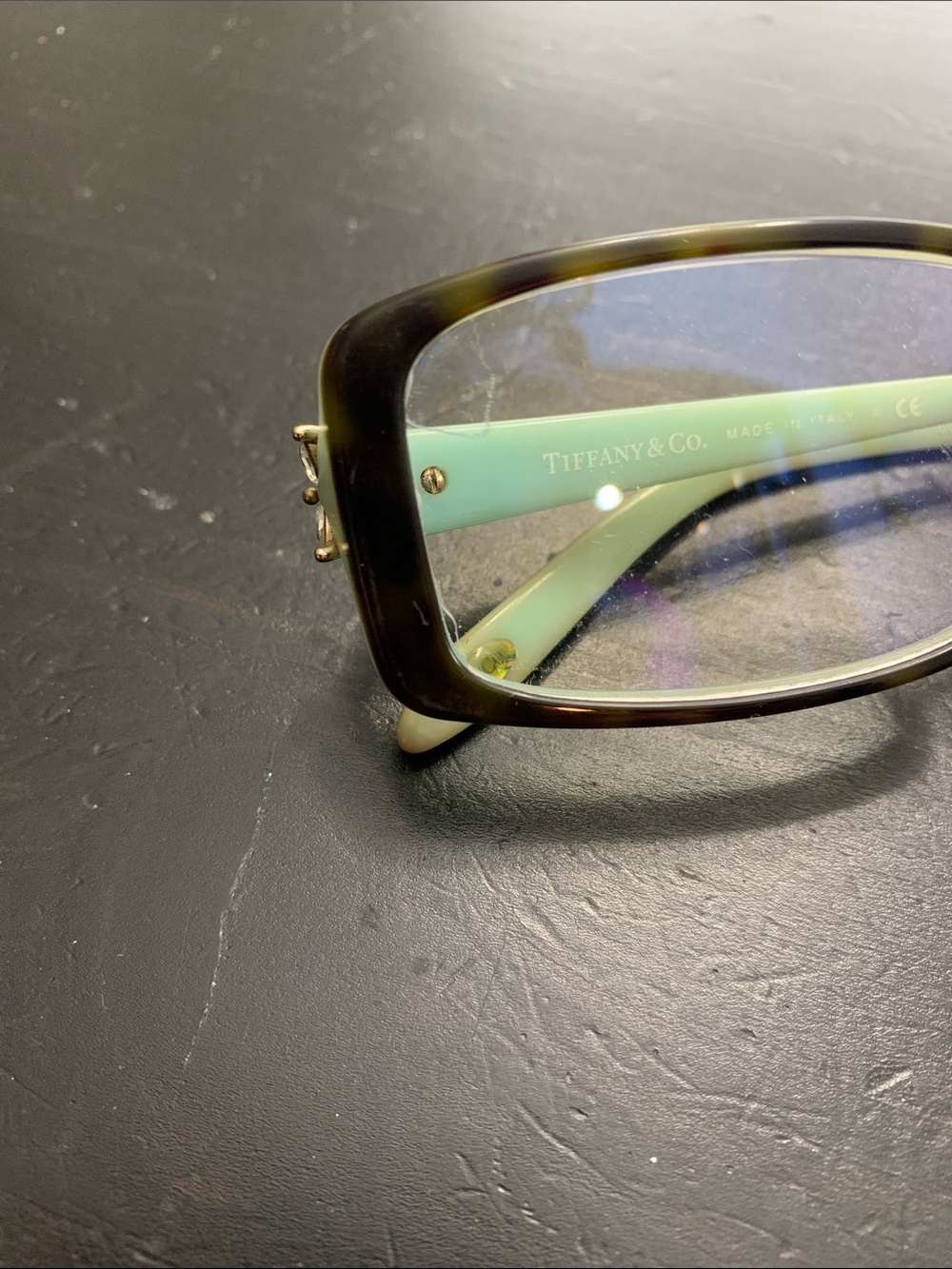 Tiffany & Co. Tortoise Rectangle Glasses with Butterfly and Blue Light Lenses - Picture 5 of 6